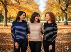 Pearl Trim Stripe Knit