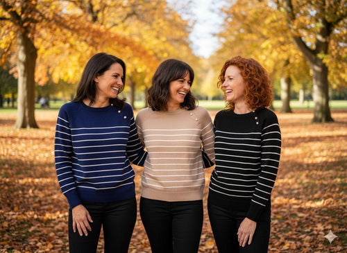 Pearl Trim Stripe Knit