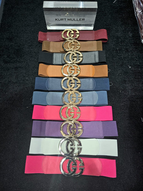 Silver/ Gold GG Buckle Stretch Belts