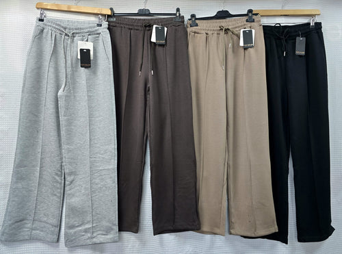 Wide Leg Front Seam Joggers