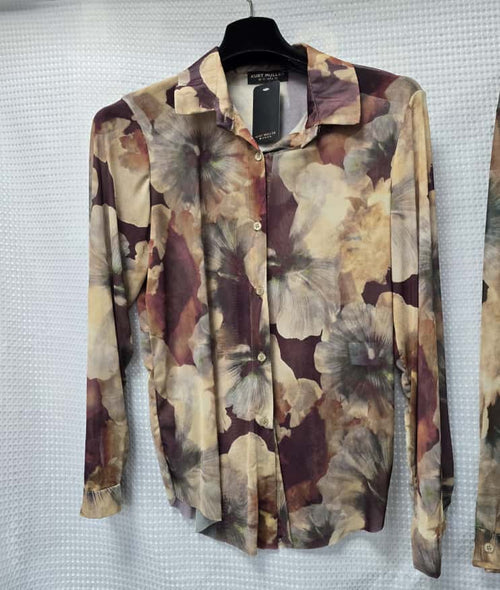 Vintage Floral Sateen Sheer Shirt