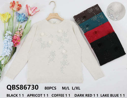 Pom Crystal Burst Knit Jumper