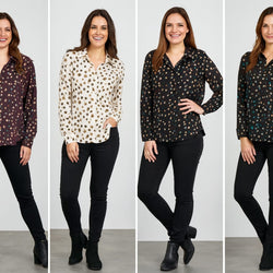 Tonal Polka Dot Print Shirt