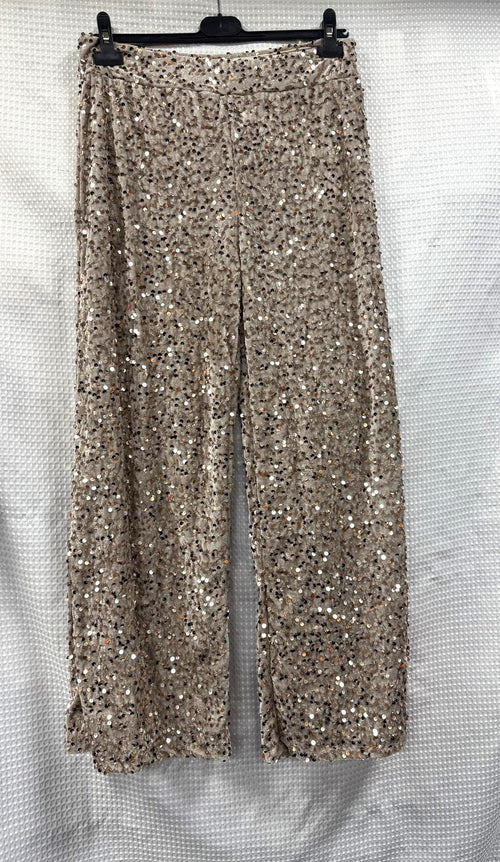 Sequin Wide Leg Trousers