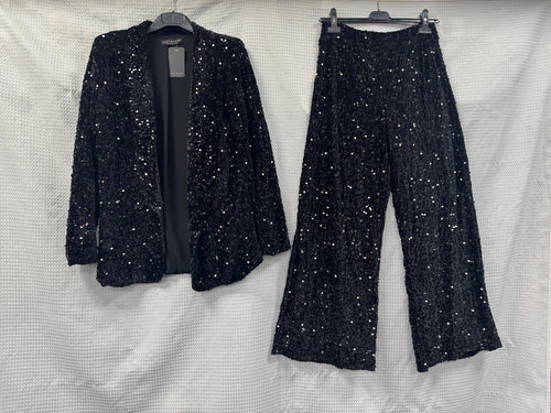 Sequin Wide Leg Trousers