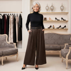 Diamante Stud Wide Leg Trousers