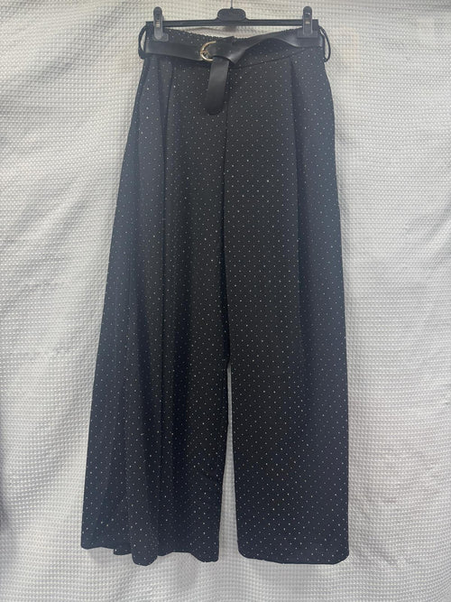 Diamante Stud Wide Leg Trousers