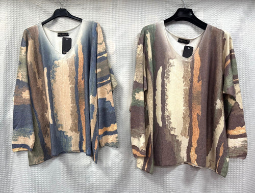 Topaz V Neck Fine Wool Blend Relaxed fit Knit