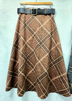 Tartan Check Suedette Midaxi Skirt