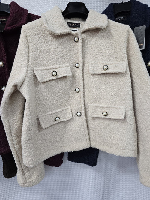CH Pearl Button Boucle Cotton Wool Jacket