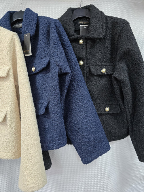 CH Pearl Button Boucle Cotton Wool Jacket