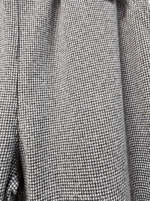 Small Check Tweed Wide Leg Trousers