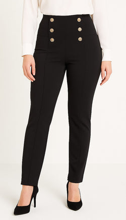 Gold Button Scuba Trousers