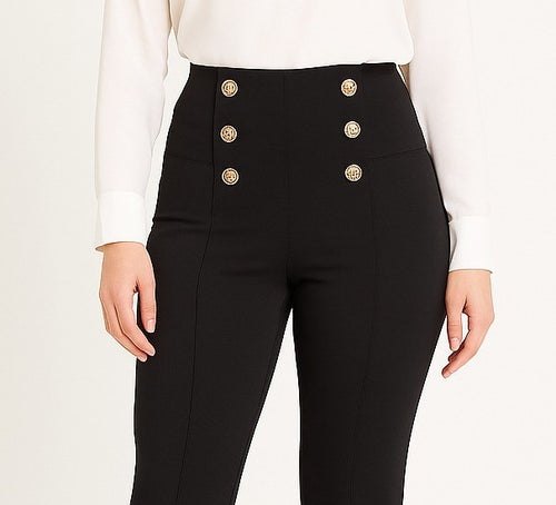 Gold Button Scuba Trousers