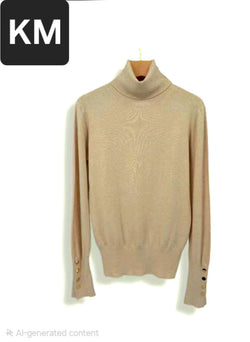 Zara Gold Button Polo Fine Knit Top