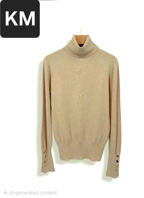 Zara Gold Button Polo Fine Knit Top