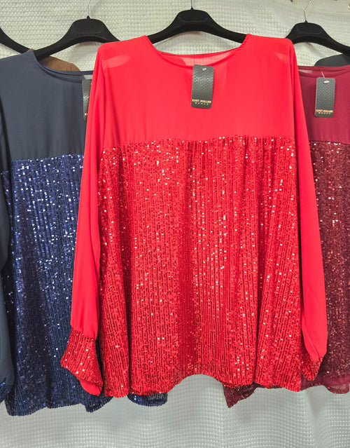 Sequin Cuff Tunic