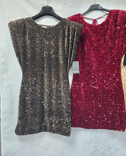 Anna Velvet Sequin Mini Dress