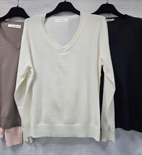 Fine V neck soft touch Knit