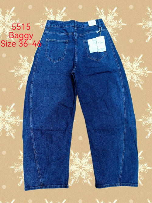 Balloon Dark Wash Denim Jeans