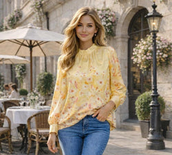 Blossom Digital Sateen Blouse