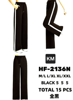 Black Side Stripe Wide Leg Scuba Trousers