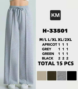 Seam Front Wide Leg Trousers