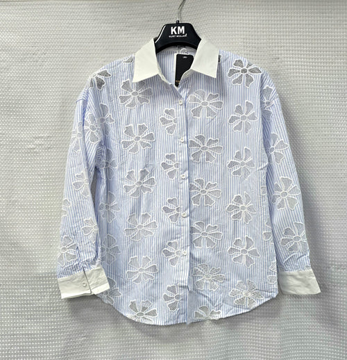 Daisy Embellished Long Sleeve Shirt