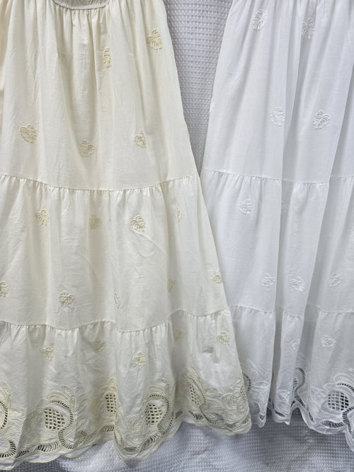 Bardot Crochet Embroidery Maxi Dress