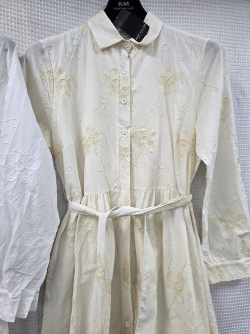 Crochet Embroidery Collar Dress