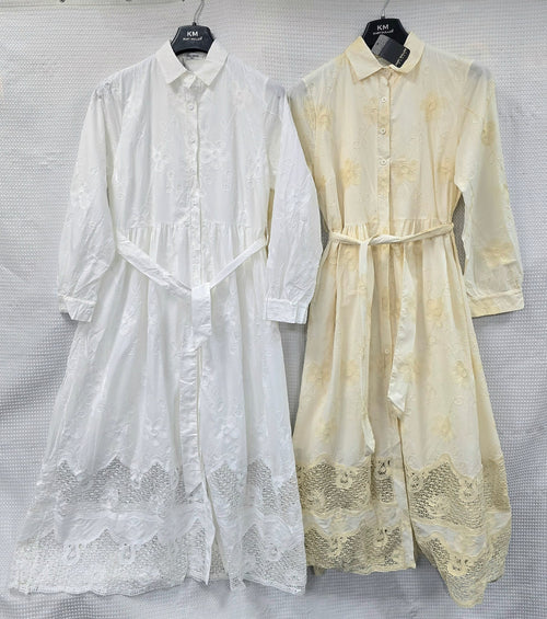 Crochet Embroidery Collar Dress