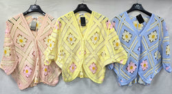 Daisy Crochet Button Cardigan