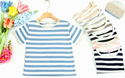 Metallic Gold Trim Stripe T-shirt