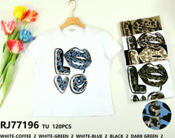 Leopard Lips Embellished Cotton T-shirt