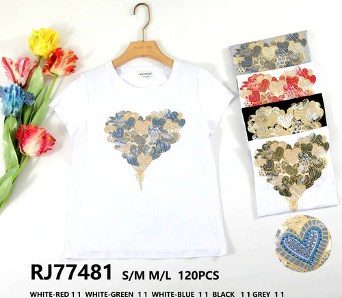 Heart Balloon Cotton T-shirt