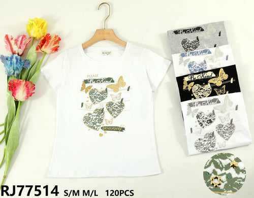 Be Kind Butterfly Cotton T-shirt