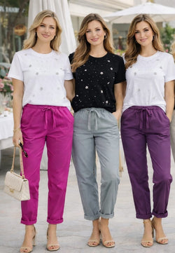 Plain Bi-Stretch Magic Trousers