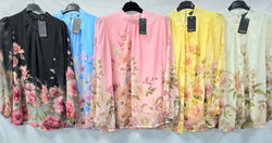 Blossom Print High Neck Blouse