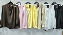 Sateen Gold Stud Blouse