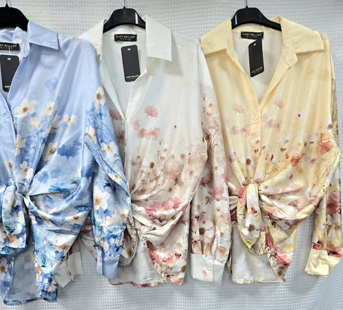 Blossom Sateen Tie Top