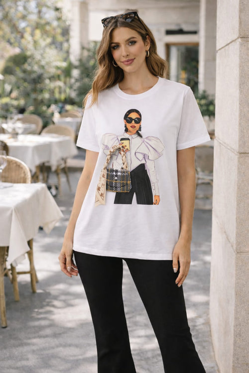 KM Embellished Cotton T-Shirts