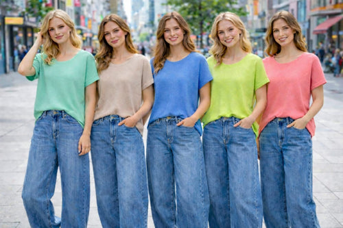 Crew Neck Short Sleeve Knit