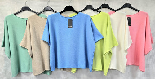 Crew Neck Short Sleeve Knit