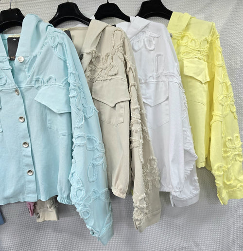 Embroidery Cotton Hoody Jacket