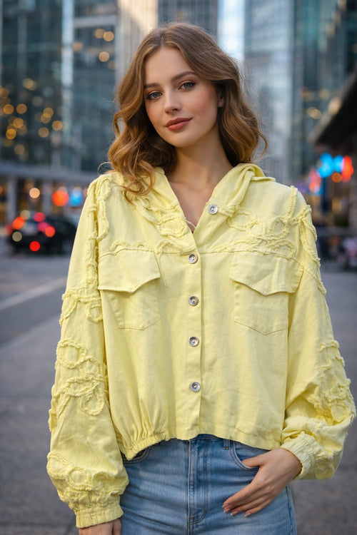 Embroidery Cotton Hoody Jacket