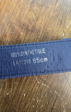 Navy Stretch Belt With Silver Stud Detail