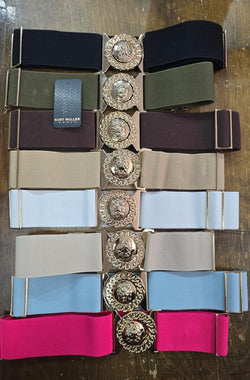 Versa Gold Buckle Adjustable Stretch Belt