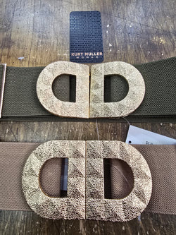 Metallic DD Buckle Stretch Adjustable Belt