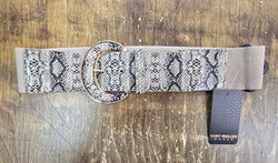 Animal Print PU Leather Look Stretch Belt