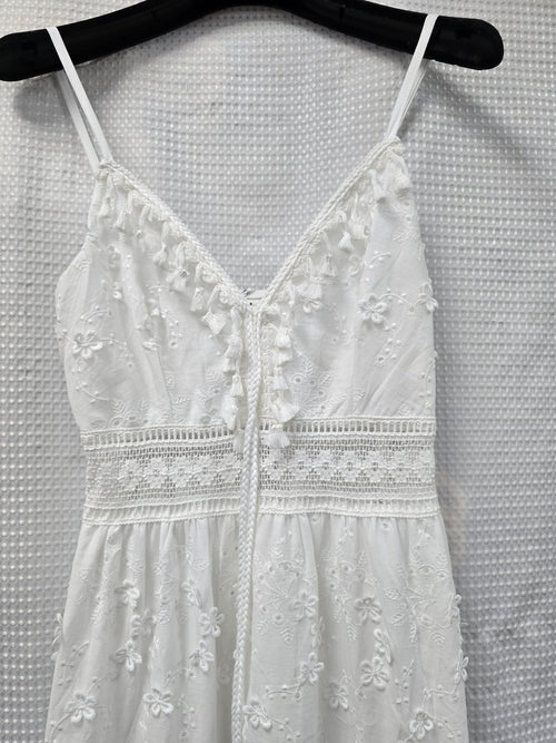 Daisy Cotton Embroidered Anglaise Maxi Dress